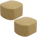 Ver imagem 1 de Kit 2 Puffs Decorativos Orgânico para Living Quarto 70cm Doha W01 Couríssimo Fendi - Lyam Decor