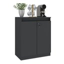 Ver imagem 1 de Aparador Buffet 60cm 2 Portas com Chave Multimóveis Cr50099 Preto