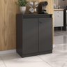 Aparador Buffet 60cm 2 Portas com Chave Multimóveis Cr50099 Preto - 2