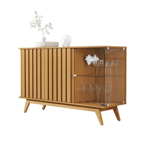 Buffet Aparador Jb Acai 3 Portas Luxo Nature - Moveis Jb