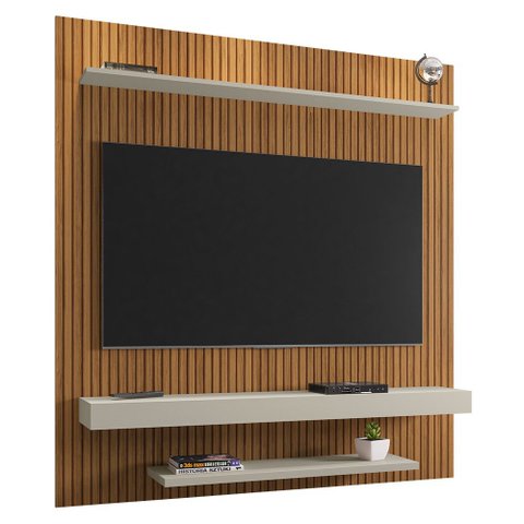 Painel para Tv 60 Pol 150cm Lima B02 Ripado/off White - Mpozenato