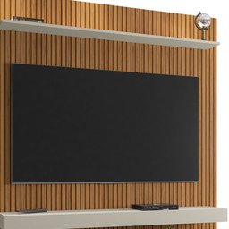 Painel para Tv 60 Pol 150cm Lima B02 Ripado/off White - Mpozenato - 6 Painel para Tv 60 Pol 150cm Lima B02 Ripado/off White - Mpozenato - 6