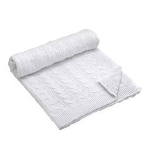 Manta Decorativa em Tecido Off White 150x120cm
