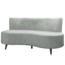 Ver imagem 6 de Sofá Living 3 Lugares 160cm Aang Pés Palito Veludo Cinza Claro G33 - Gran Belo