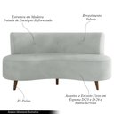Ver imagem 3 de Sofá Living 3 Lugares 160cm Aang Pés Palito Veludo Cinza Claro G33 - Gran Belo