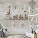 Ver imagem 2 de Papel de parede infantil safári animais para PP01 1m²