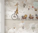 Ver imagem 1 de Papel de parede infantil safári animais para PP01 1m²