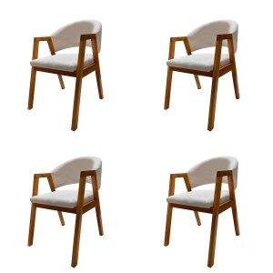 Kit 04 Cadeira para Mesa de Jantar Moderna Agatha