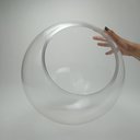 Ver imagem 7 de Vaso Decorativo de Vidro Transparente 35x40x40cm Enfeite Sala Mesa Estante