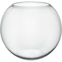 Ver imagem 1 de Vaso Decorativo de Vidro Transparente 35x40x40cm Enfeite Sala Mesa Estante