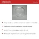 Ver imagem 3 de Vaso Decorativo de Vidro Transparente 35x40x40cm Enfeite Sala Mesa Estante