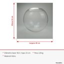 Ver imagem 2 de Vaso Decorativo de Vidro Transparente 35x40x40cm Enfeite Sala Mesa Estante