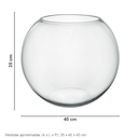 Ver imagem 4 de Vaso Decorativo de Vidro Transparente 35x40x40cm Enfeite Sala Mesa Estante