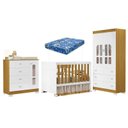 Ver imagem 1 de Quarto de Bebê New Katatau Branco Acetinado Savana com Colchão Ortobom– Reller