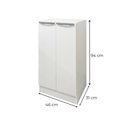 Ver imagem 2 de Armario Multi Uso 2 Portas Branco 460x940x310