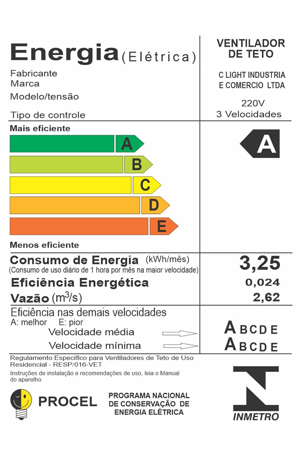 Ventilador Teto Silencioso 3 Pás Madeira Trevo Ventax 220v