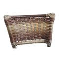 Ver imagem 4 de Kit 3 Banquetas Altas Preta com Encosto Junco Capuccino Assento Floral Marrom