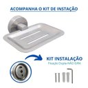 Ver imagem 5 de Saboneteira Banheiro Porta Sabonete de Parede Luxo Inox 304