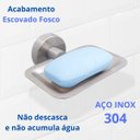 Ver imagem 4 de Saboneteira Banheiro Porta Sabonete de Parede Luxo Inox 304
