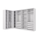 Ver imagem 2 de Closet Casal Modulado Adpat em L 8 Gavetas 4 Peças 337cm x 175cm Branco - Kappesberg