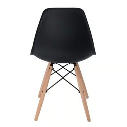 Cadeira Charles Eames Eiffel Dkr Wood - Design - Preta - 4