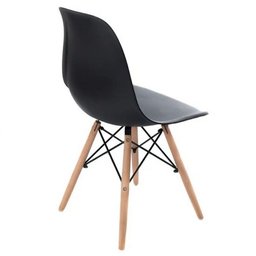 Cadeira Charles Eames Eiffel Dkr Wood - Design - Preta - 3