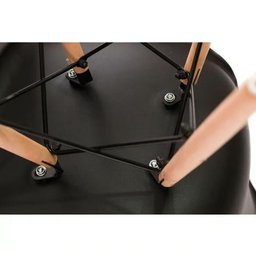 Cadeira Charles Eames Eiffel Dkr Wood - Design - Preta - 2