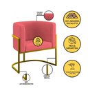 Ver imagem 7 de Poltrona Cadeira Decorativa Lua Base de Ferro Gold Rosa