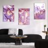 Kit com 3 Quadros Arte Abstrata em Lona 40x60cm - 1
