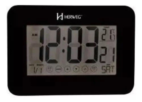 Despertador Digital Preto Digital Touch Herweg 2983 - 1