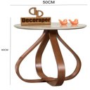 Ver imagem 2 de Mesa Lateral Cebola Com Vidro 50cm