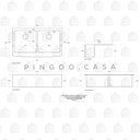 Ver imagem 4 de Cuba Para Cozinha Gourmet Pia Dupla Aço Inox Kiriri Pingoo.casa - Prata