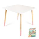 Ver imagem 6 de Mesa e 2 Cadeiras Infantil Borboletinha Kit Livro Educativo em Madeira - Rosa Bebê