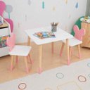 Ver mais imagens de Mesa e 2 Cadeiras Infantil Borboletinha Kit Livro Educativo em Madeira - Rosa Bebê