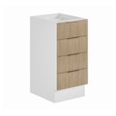 Ver imagem 2 de Balcão Planejado 4 Gavetas 40cm sem Tampo com Rodapé Ipanema CabeCasa MadeiraOriginals Branco/Acá