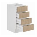 Ver imagem 5 de Balcão Planejado 4 Gavetas 40cm sem Tampo com Rodapé Ipanema CabeCasa MadeiraOriginals Branco/Acá