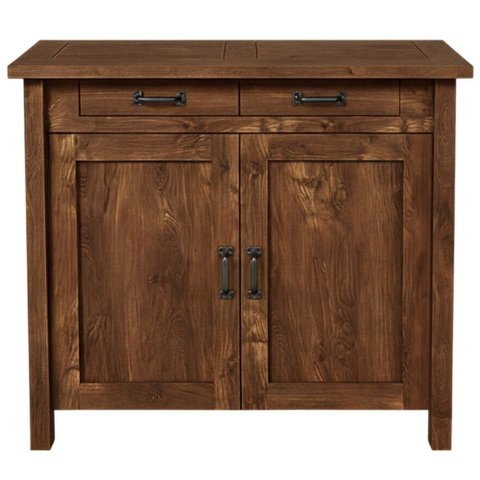 Balcão Buffet para Sala de Jantar Rústico 100cm Madeira Legna W02 Imbuia - Lyam Decor