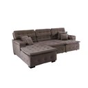 Ver imagem 1 de Sofá Orlando 2.80x1.70m com Chaise, Retrátil e Reclinável - Marrom