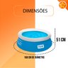 Piscina com Borda Inflavel 1000l:azul - 3