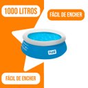 Ver imagem 2 de Piscina com Borda Inflavel 1000l:azul