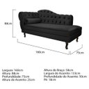Ver imagem 5 de Kit Diva Recamier Diana 160cm Lado Direito e 01 Poltrona Classic Suede - Doce Sonho Móveis RECAMIER