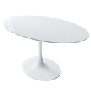 Ver imagem 1 de Mesa de Jantar Tulipa Saarinen Redonda 60 cm + Vidro - Laqueada - Branco