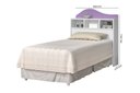 Ver imagem 3 de Cabeceira para Cama de Solteiro Irlanda Branco/lilas - Rede Móveis