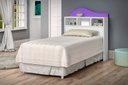 Ver imagem 1 de Cabeceira para Cama de Solteiro Irlanda Branco/lilas - Rede Móveis
