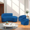 Ver imagem 1 de Kit Divã Recamier Orgânico Marrocos 200cm Lado Direito e 2 Poltronas Amore Linho