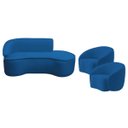 Ver imagem 2 de Kit Divã Recamier Orgânico Marrocos 200cm Lado Direito e 2 Poltronas Amore Linho