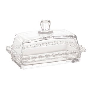 Manteigueira Cristal C/Tampa Daisy Margarida Transparente Wolff