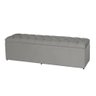 Baú Jade 120Cm Calçadeira Estofada Suede Bege Claro - 2