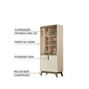 Ver imagem 4 de Cristaleira para Sala de Jantar Paraty Bege/Off White/Amêndoa
