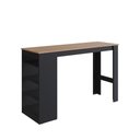 Ver imagem 1 de Mesa Bancada Gourmet 135cm para 4 Lugares Preto Montana